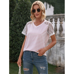 Pink Horizontal Striped Top