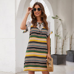 Tribal Printed A-Line Dress