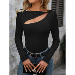 Women Boat Neck Fitted Top