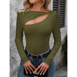 Women Boat Neck Fitted Top