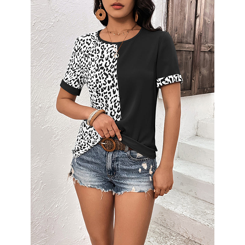 Black & White Animal Printed Monochrome Top