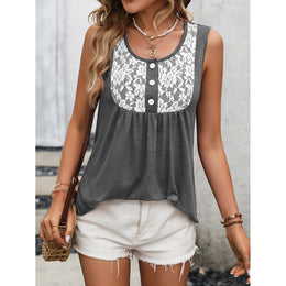 Floral Scoop Neck Top