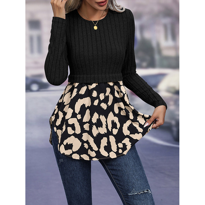 Black Ribbed Knitted Pullover