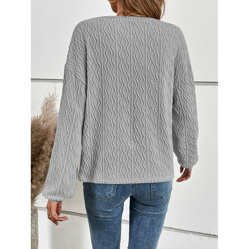 Embroidered Cuffed Sleeve Top