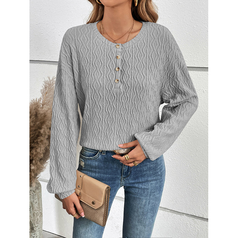 Embroidered Cuffed Sleeve Top