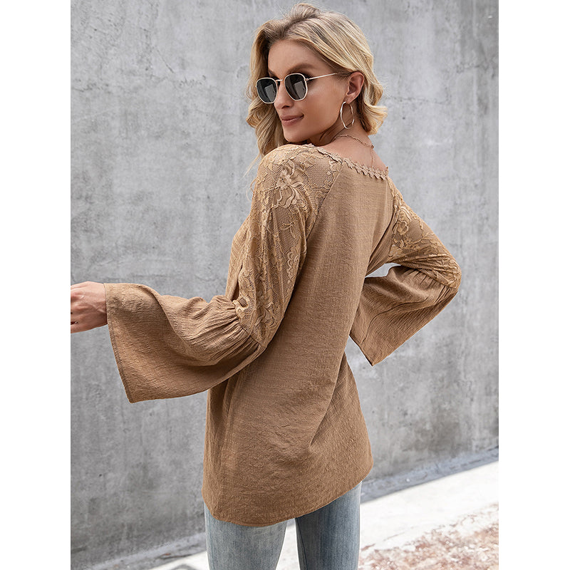 V-Neck Self Design Top