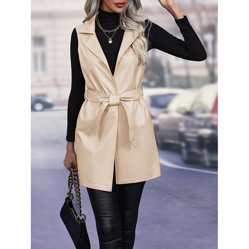 Beige Longline Tailored Jacket