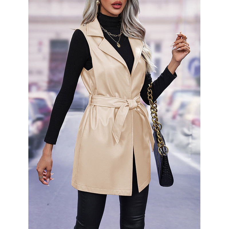 Beige Longline Tailored Jacket