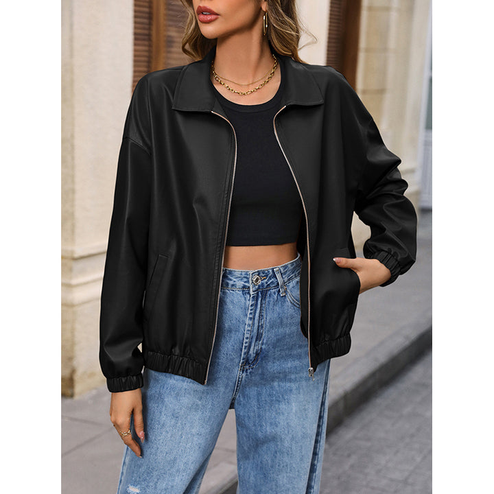 Black Windcheater Bomber Jacket