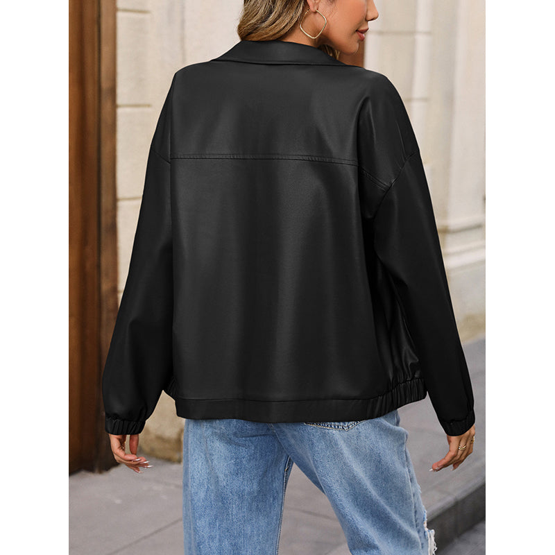 Black Windcheater Bomber Jacket