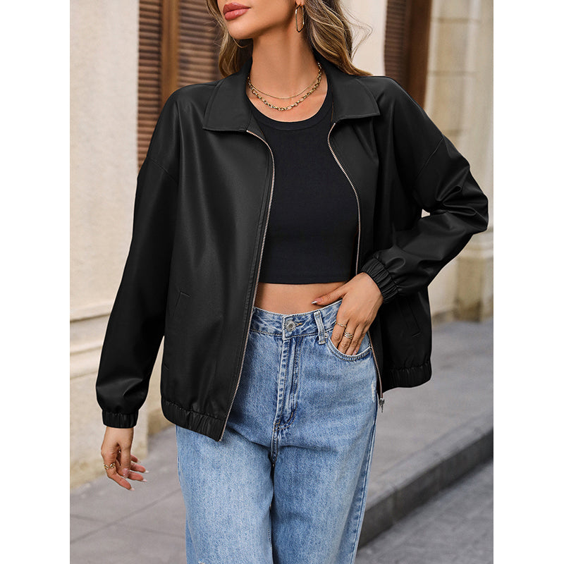 Black Windcheater Bomber Jacket