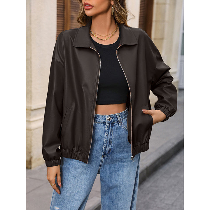 Coffee Brown Windcheater Bomber Jacket