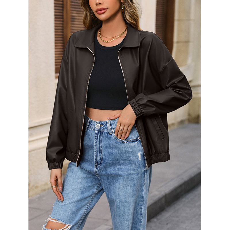 Coffee Brown Windcheater Bomber Jacket