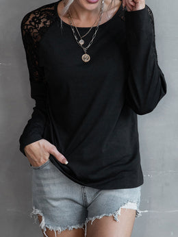 Black Round Neck Top