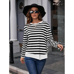 Black Horizontal Stripes Top