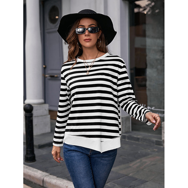 Black Horizontal Stripes Top