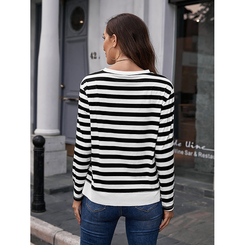 Black Horizontal Stripes Top
