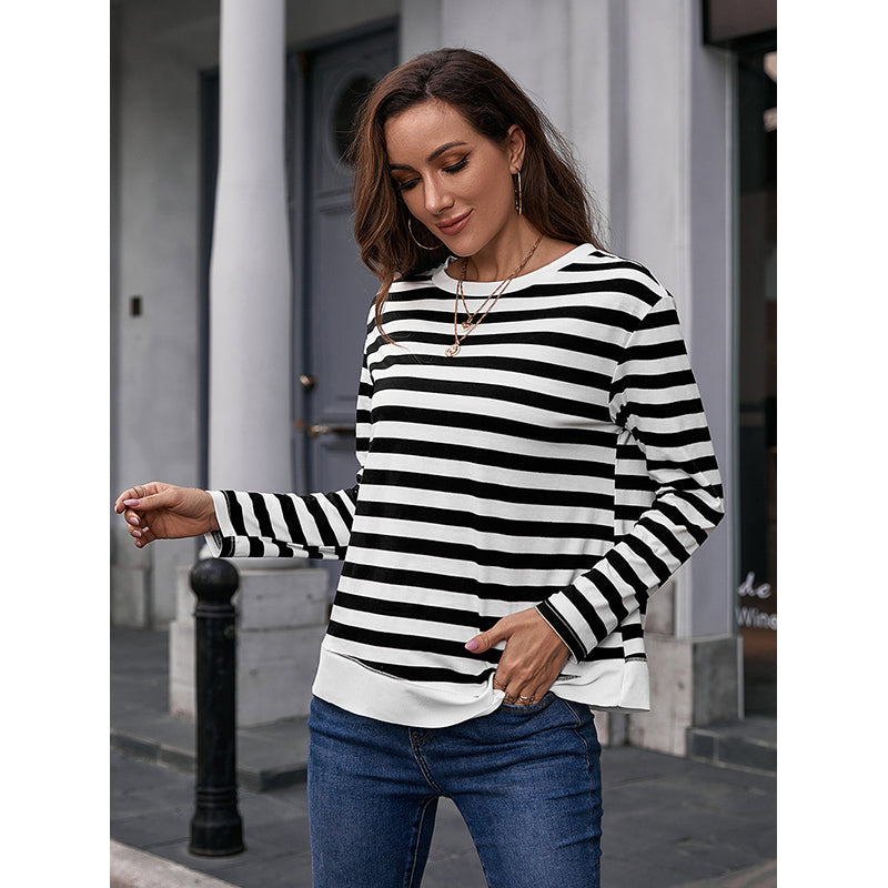 Black Horizontal Stripes Top