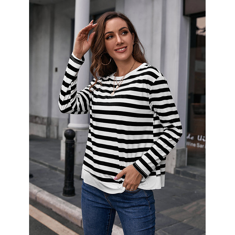 Black Horizontal Stripes Top
