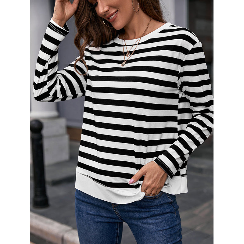 Black Horizontal Stripes Top