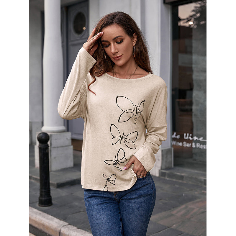 Beige Floral Printed Top