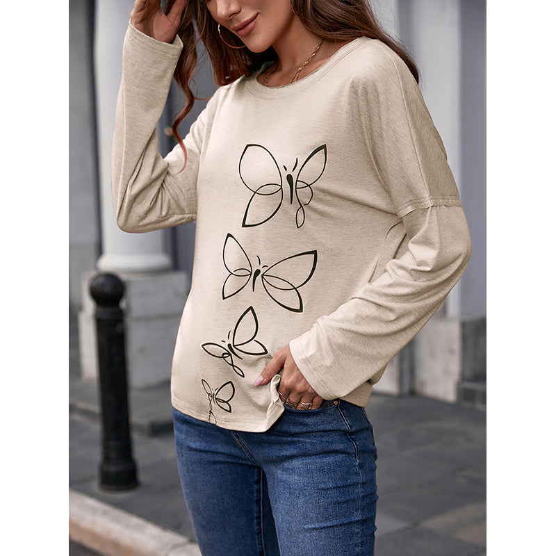 Beige Floral Printed Top