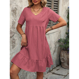 V-Neck A-Line Dress