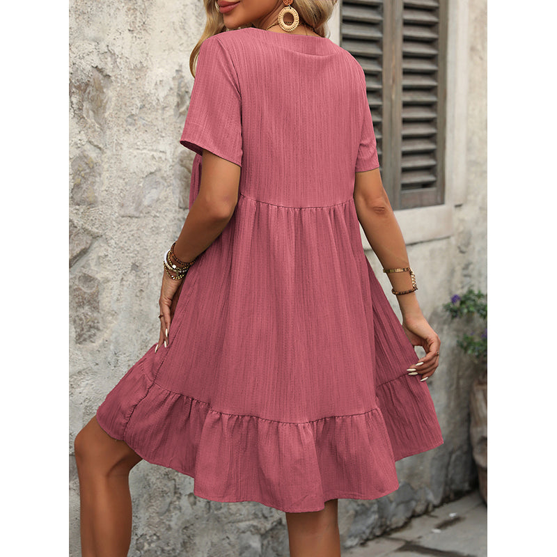 V-Neck A-Line Dress
