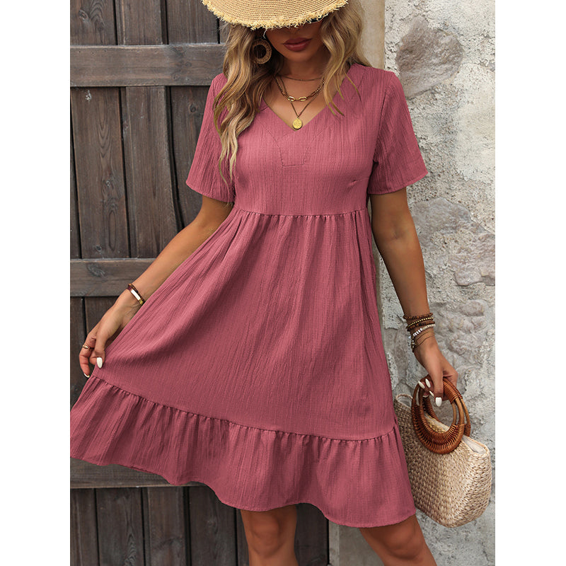 V-Neck A-Line Dress