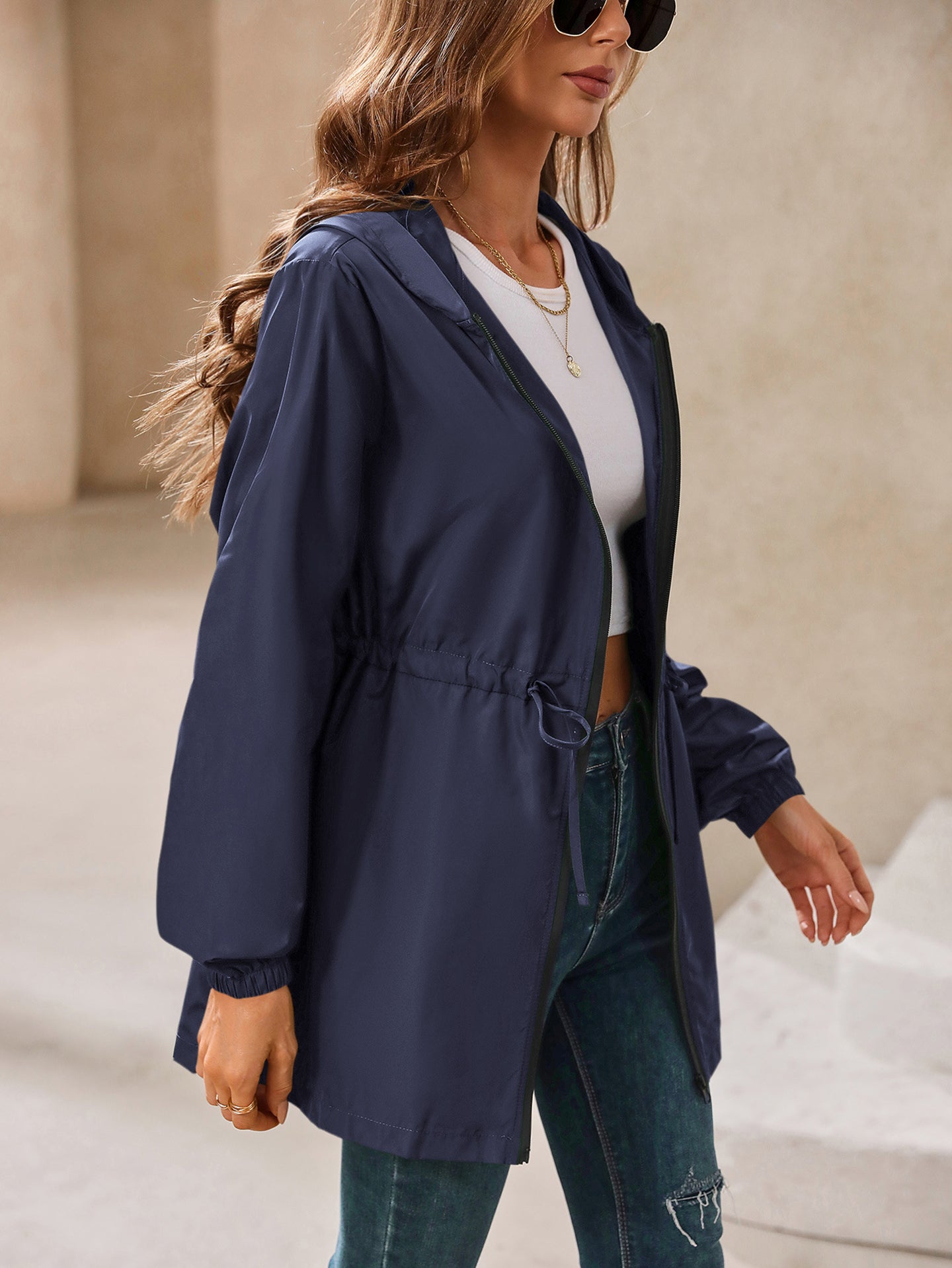 Hooded Longline Tailored Jacket