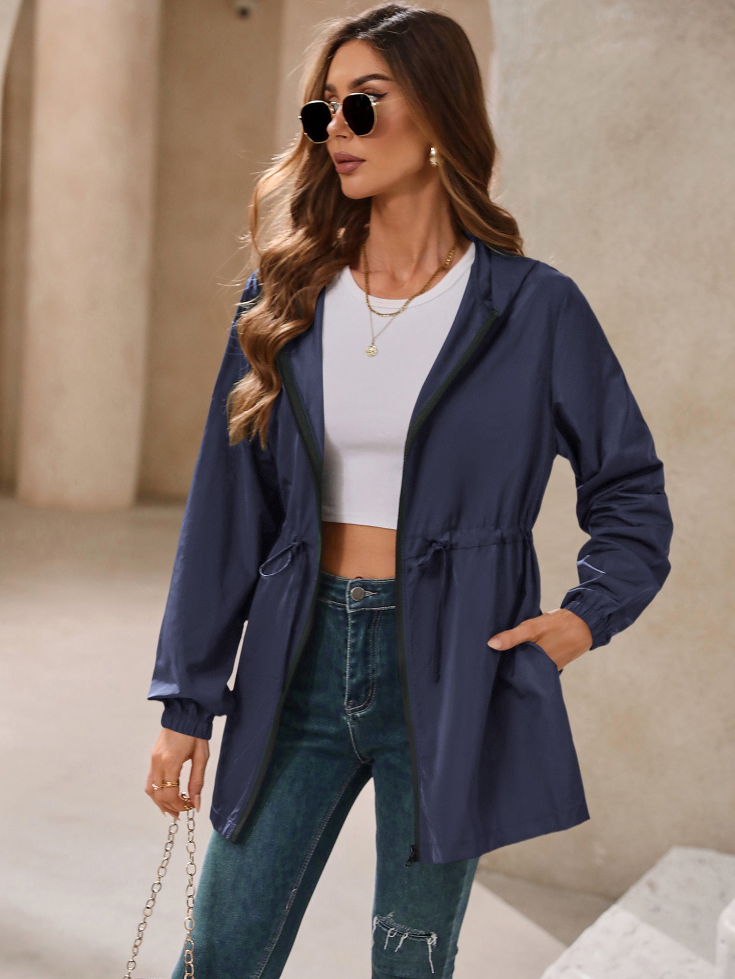 Hooded Longline Tailored Jacket
