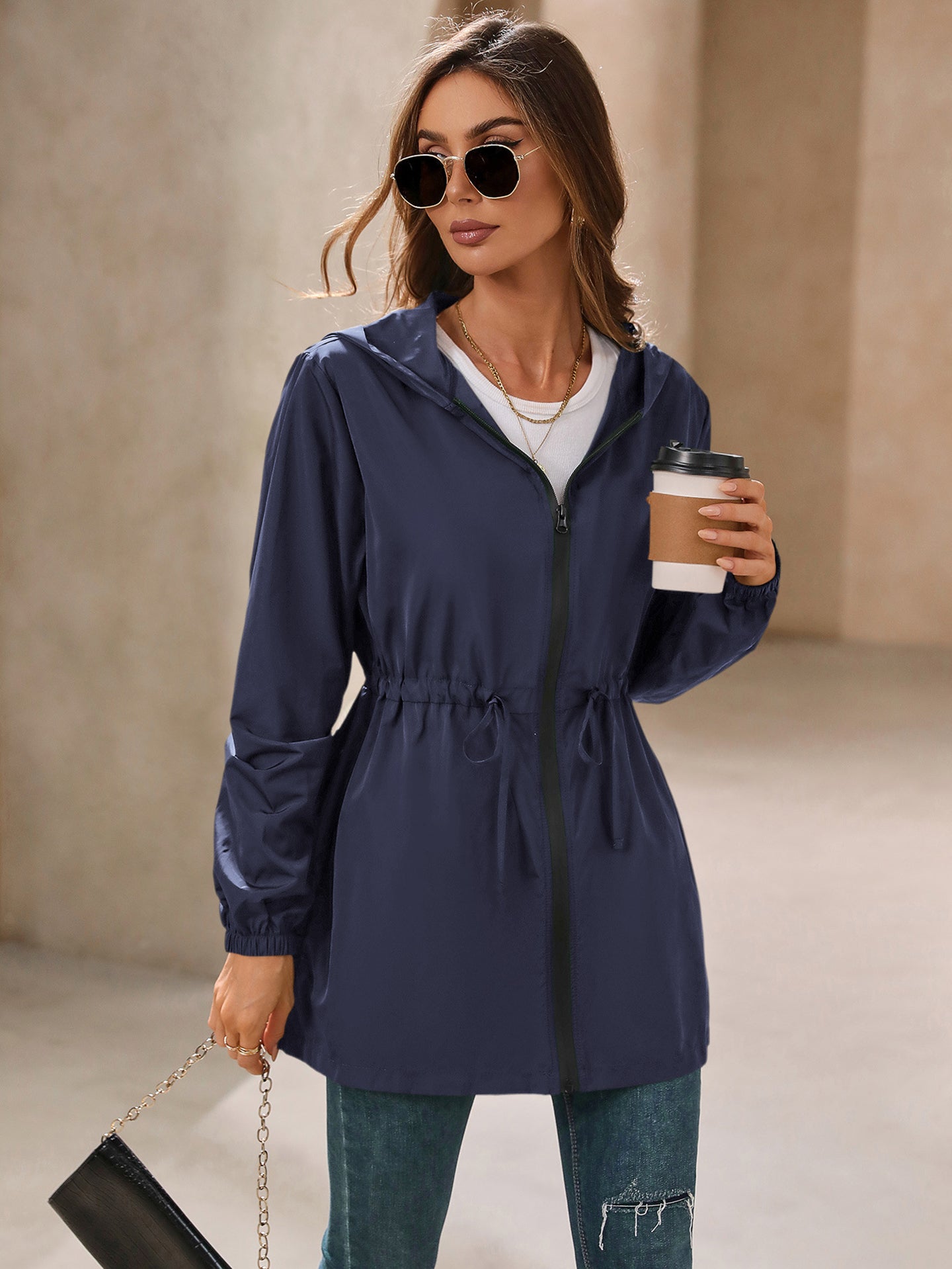 Hooded Longline Tailored Jacket