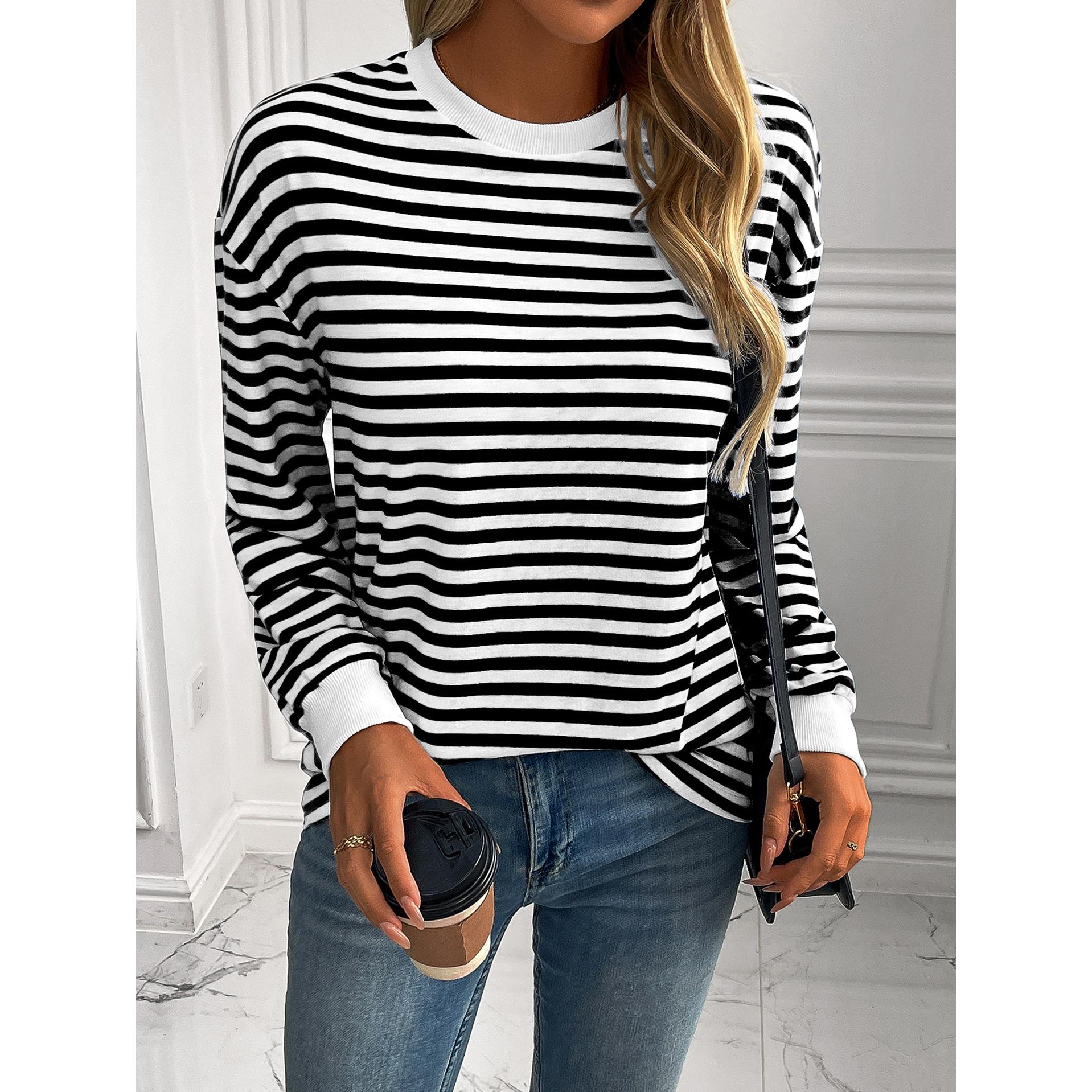 Women Horizontal Stripes Top