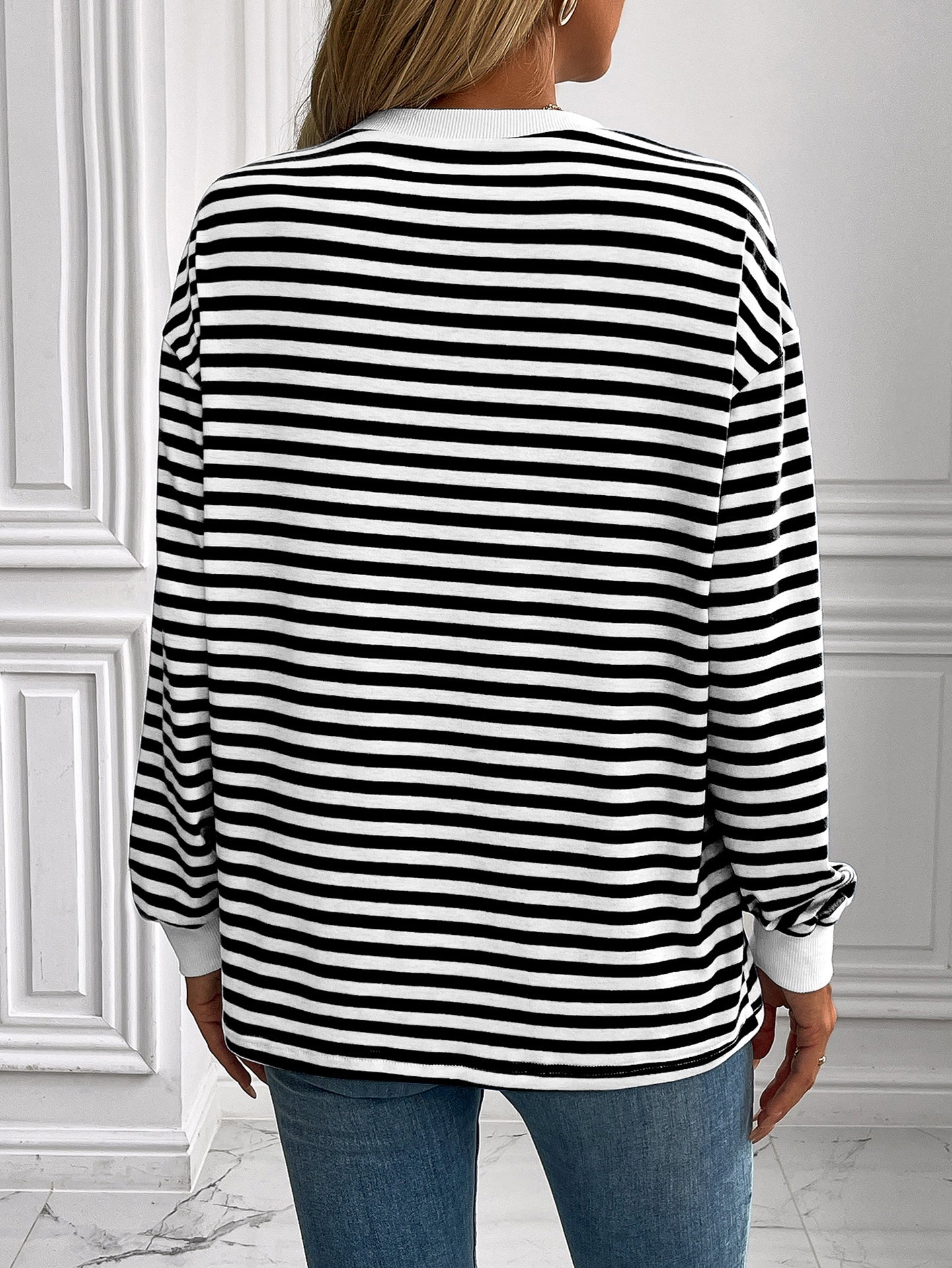 Women Horizontal Stripes Top