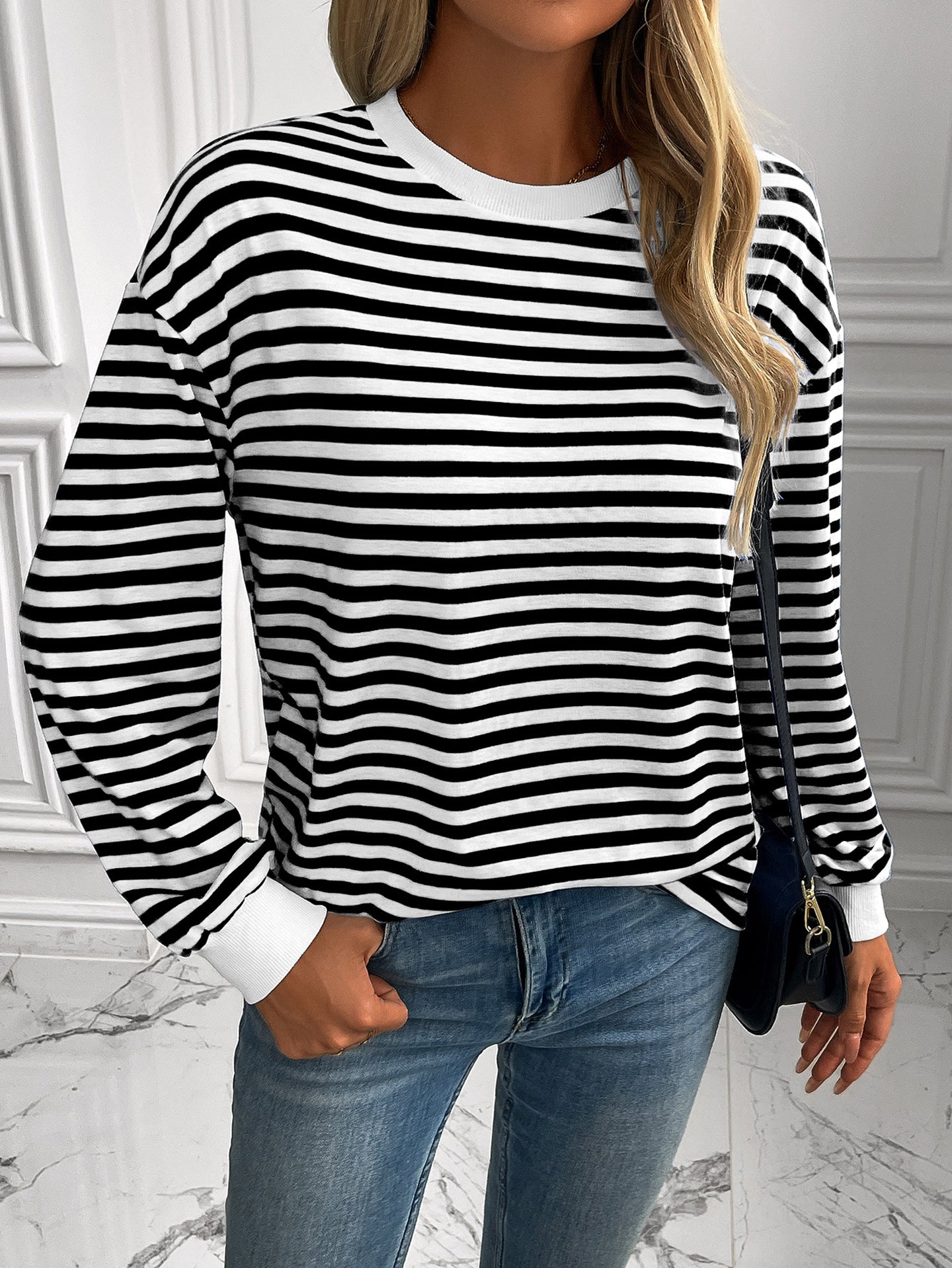 Women Horizontal Stripes Top