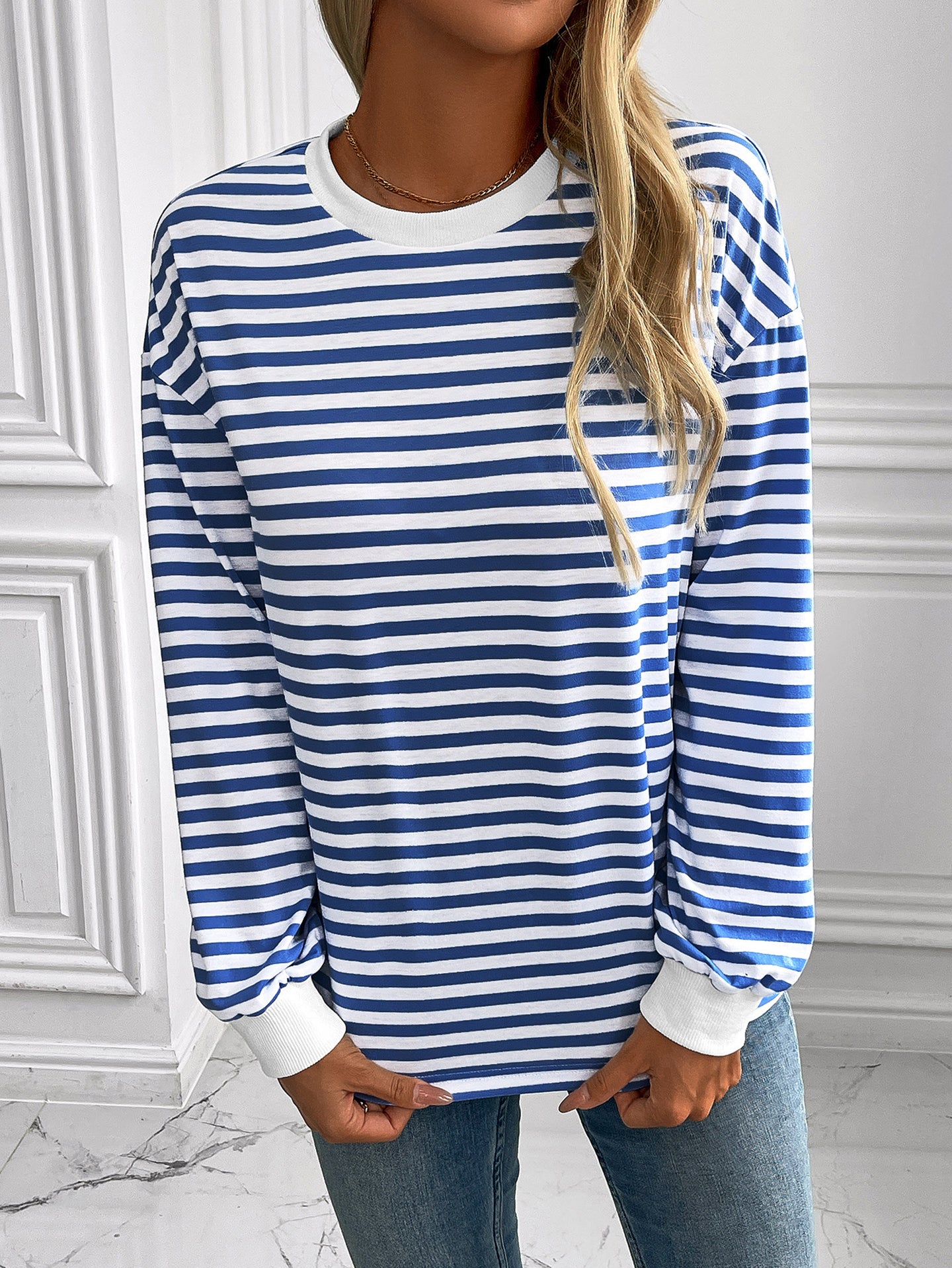Women Horizontal Stripes Top