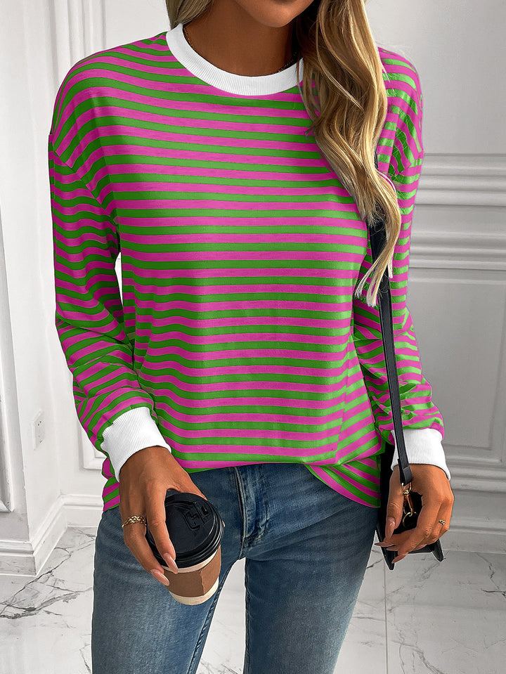 Women Horizontal Stripes Top