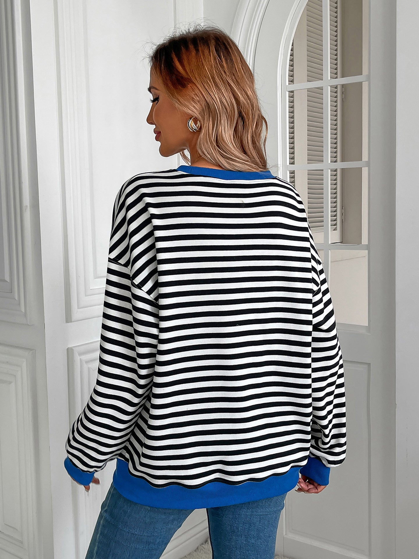 Women Horizontal Stripes Striped Regular Top