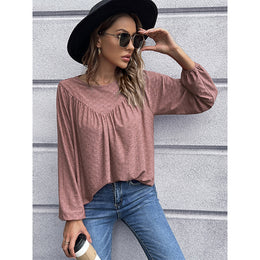 Pink Schiffli Puff Sleeve Top