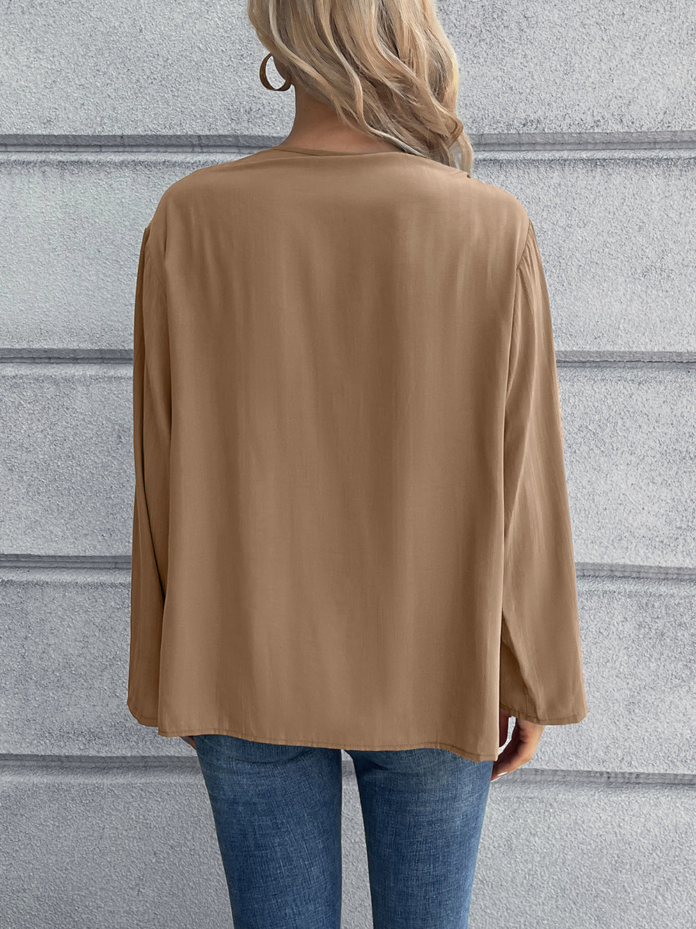 Women Khaki Shirt Style Top