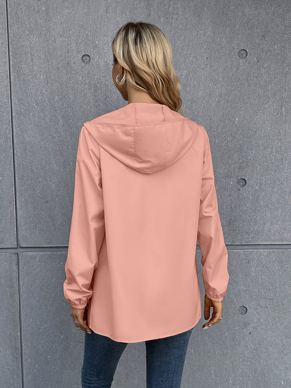Women Pink Longline Parka Jacket