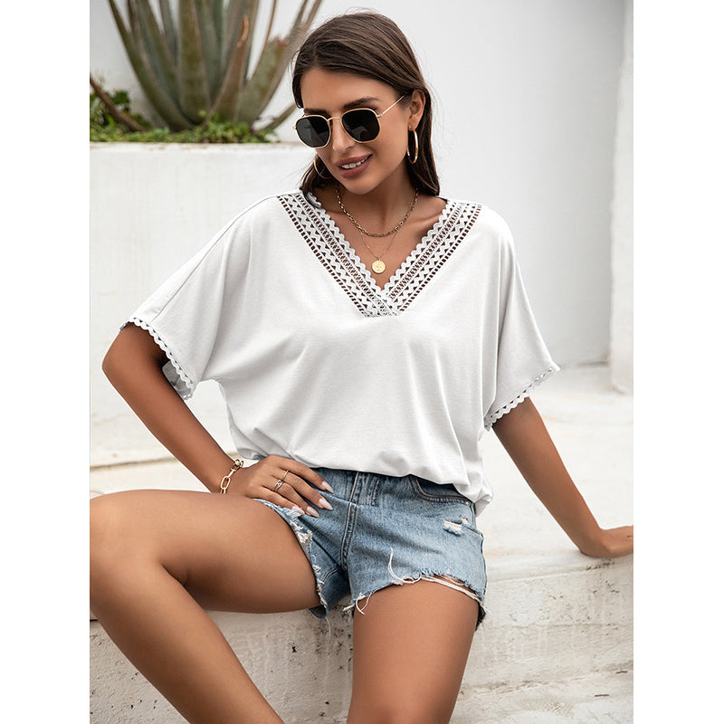 V-Neck Extended Sleeves Top