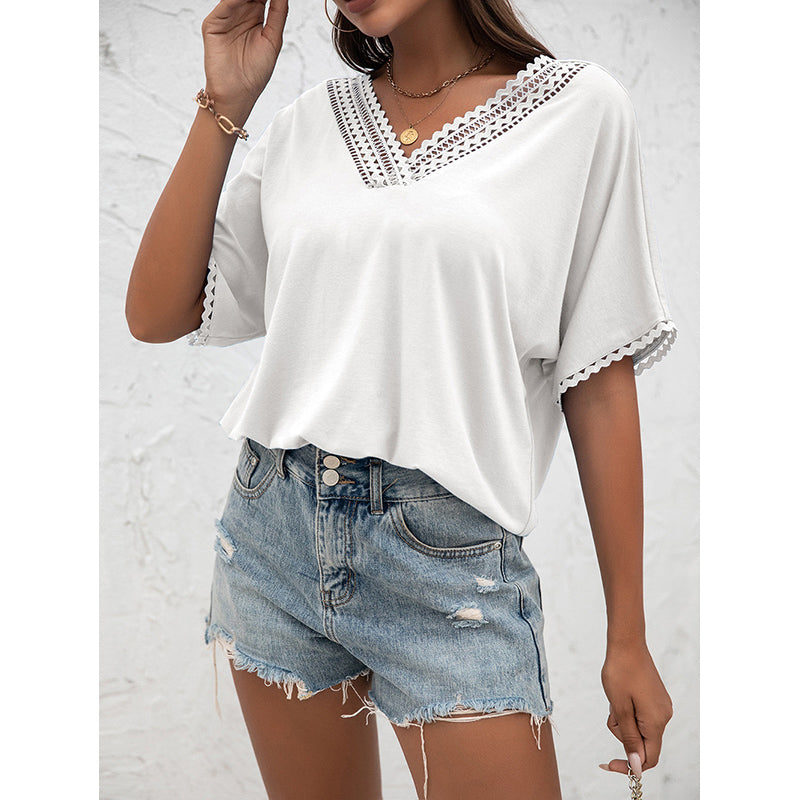 V-Neck Extended Sleeves Top
