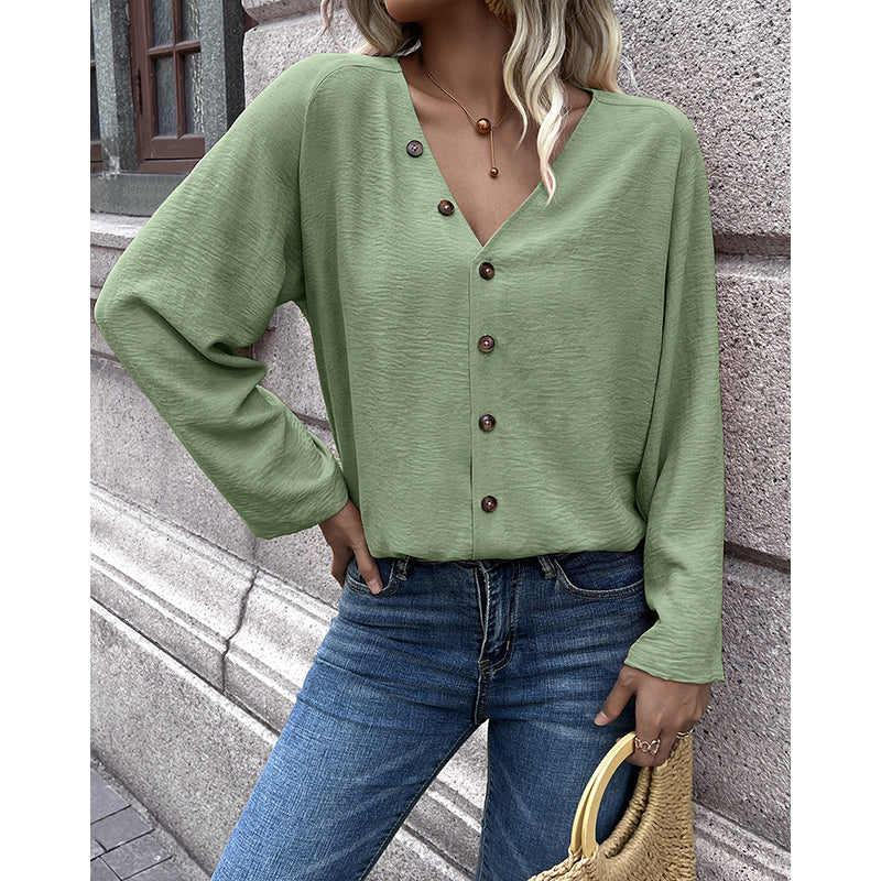 Green Collarless Opaque Longline Casual Shirt