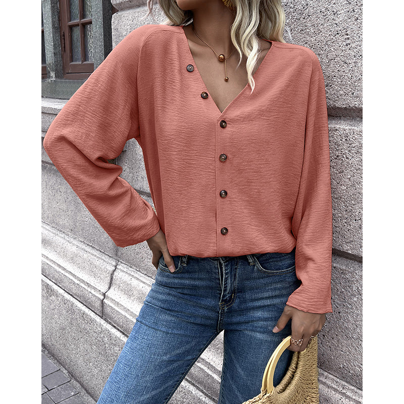 Pink Collarless Opaque Longline Casual Shirt