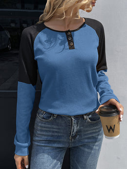 Women Blue & Black Top