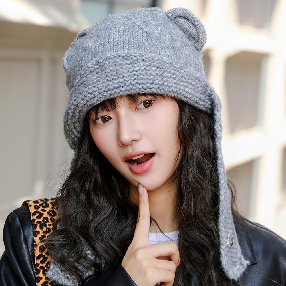 Women Self Design Beanie