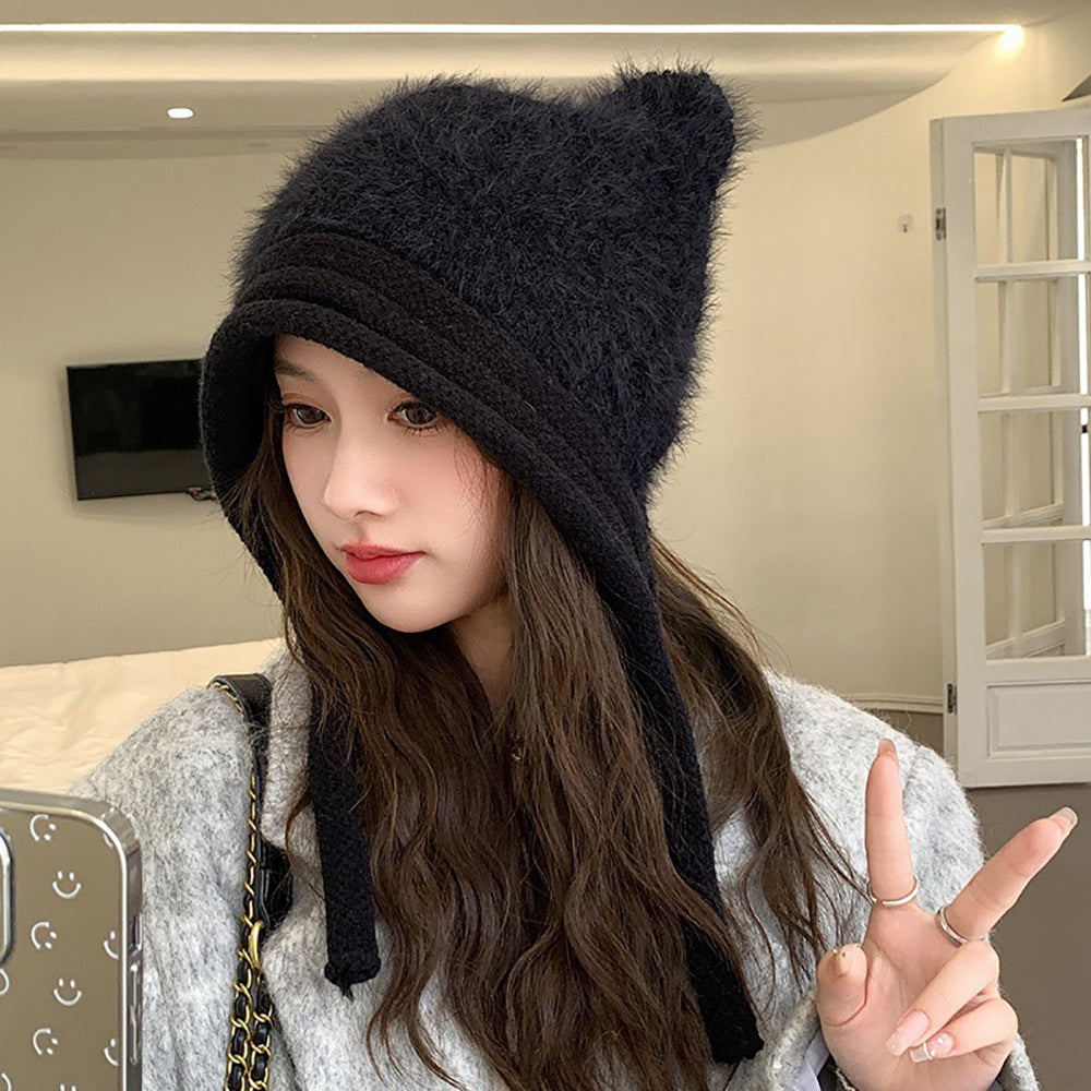 Women Beanie has a visor