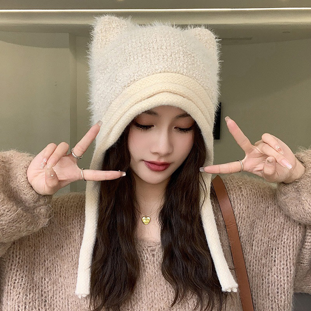 Women Self Design Beanie Cap