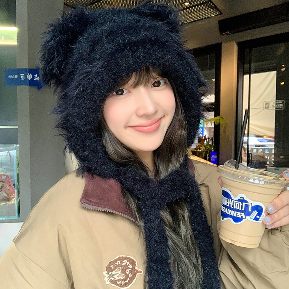 Women Self Design Beanie Cap